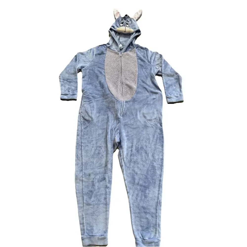 Disney Eeyore One Piece Adult 3X Plush Fleece Pajamas Costume Winnie Pooh - Picture 1 of 5